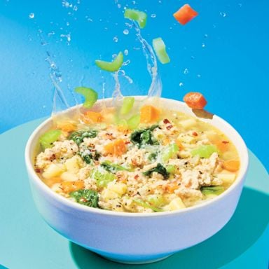 Chicken Noodle Soup With Spinach And Parmesan