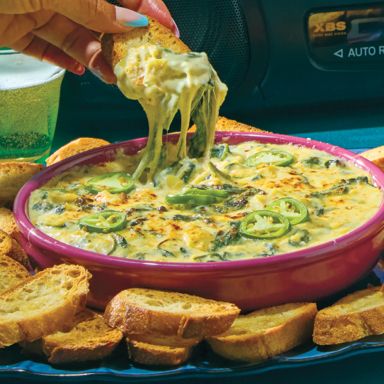 Hot And Sweet Spinach-Artichoke Dip
