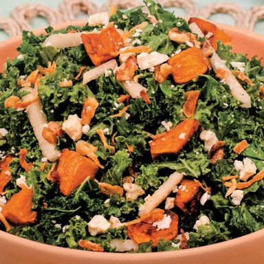Tender Kale, Asian Pear and Butternut Squash Salad