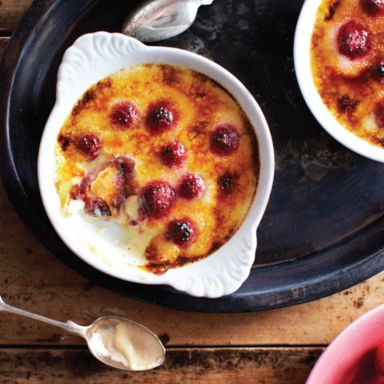 Raspberry And Basil Crème Brûlée