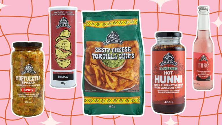 A variety of private-label Farm Boy Snacks.