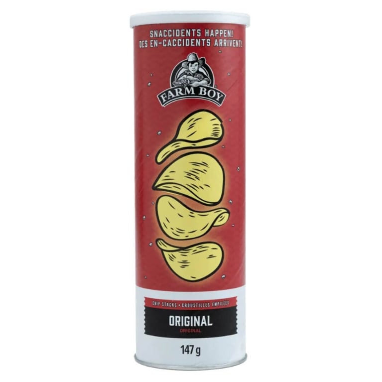 A tube of potato chips for story on Farm Boy Snacks