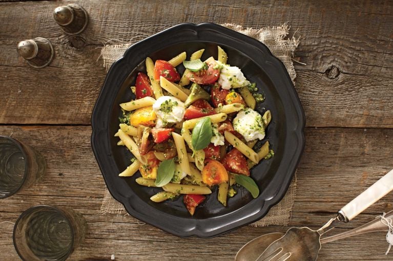 Pesto Penne Rigate With Buffalo Mozzarella