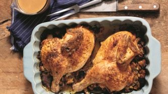 Autumn Roasted Chicken With Stuffing