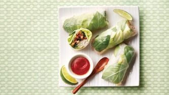 Thai Chicken Rice Noodle Rolls