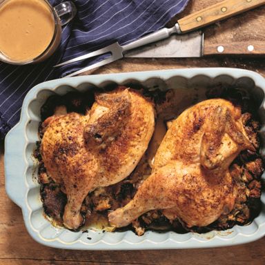 Autumn Roasted Chicken With Stuffing