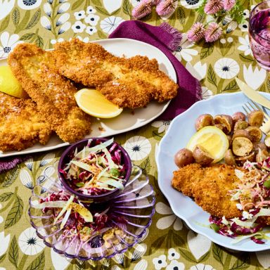 Pork Schnitzel With Fennel And Radicchio Slaw