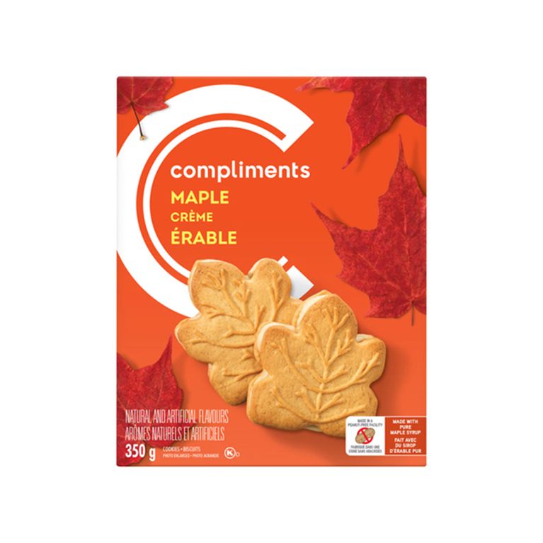 A box of Compliments Maple Cream Cookies for a taste test story on best maple cookies