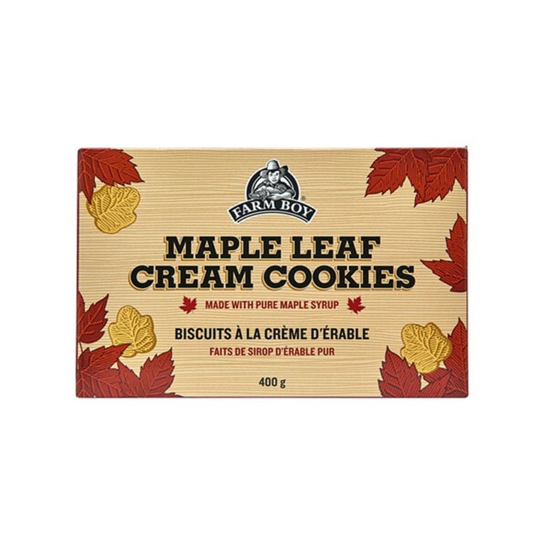 A box of Farm Boy Maple Cream Cookies for a taste test story on best maple cookies