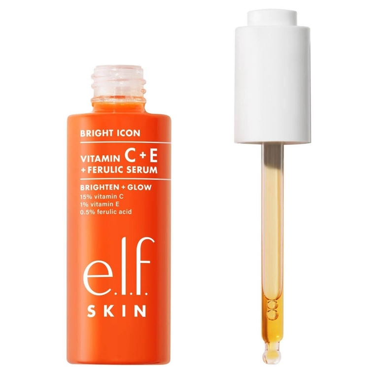 E.l.f. Skin Bright Icon Vitamin E + C + Ferulic Serum for an article about the best beauty products for August 2025.