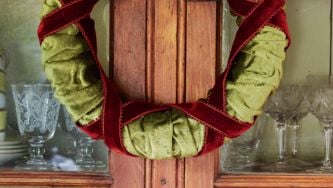 How To Make A Festive Wreath With Leftover Fabric Scraps