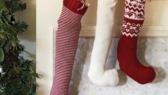 How To Turn Old Sweaters Into Pretty Holiday Stockings