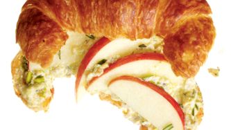 Apple, Ricotta And Pesto Croissant Sandwich