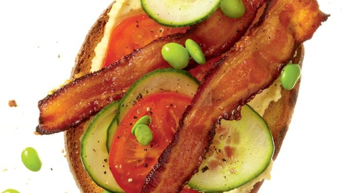 Modern BLT With White-Bean-Wasabi Hummus