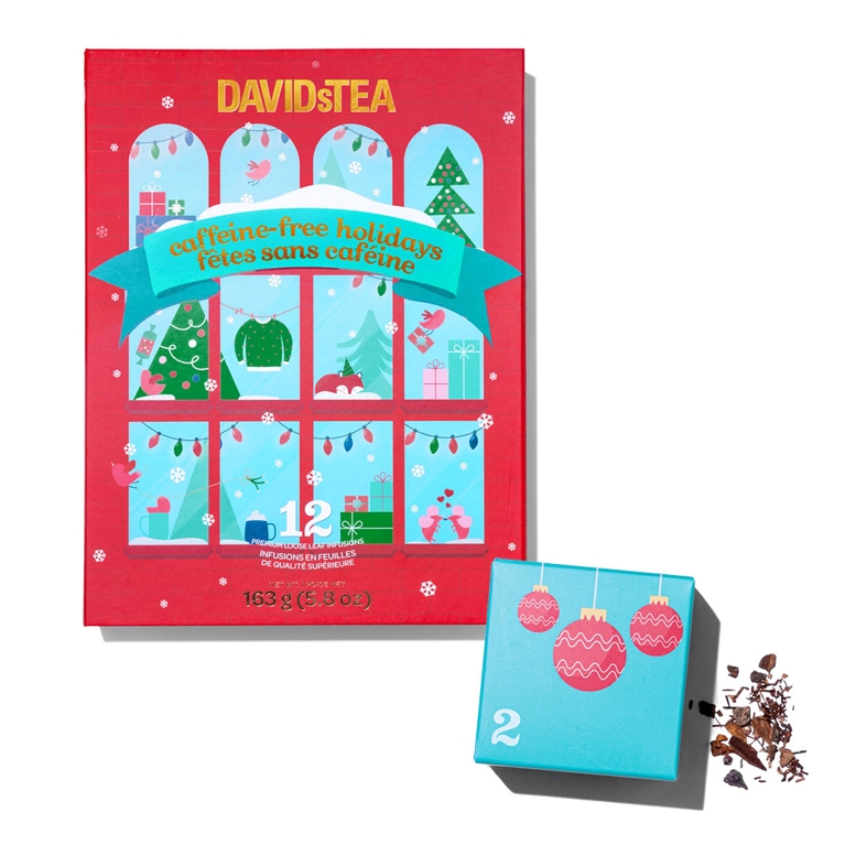 A David’s Tea 12 Days of Caffeine-Free Holiday Teas for an article about the best adult advent calendars to shop in 2025.