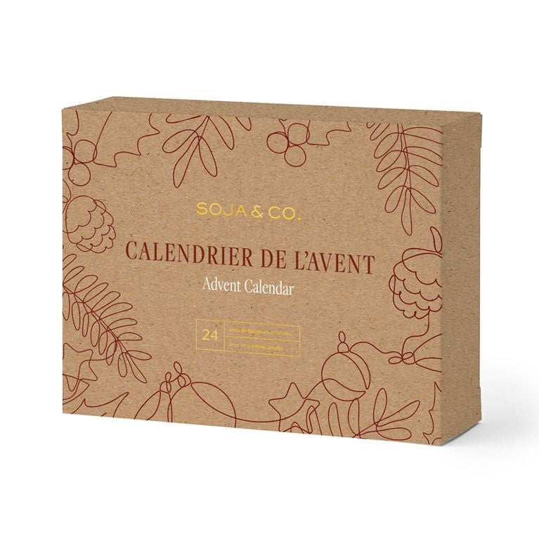 A Soja & Co. 24-Day Advent Calendar for an article about the best adult advent calendars to shop in 2025.