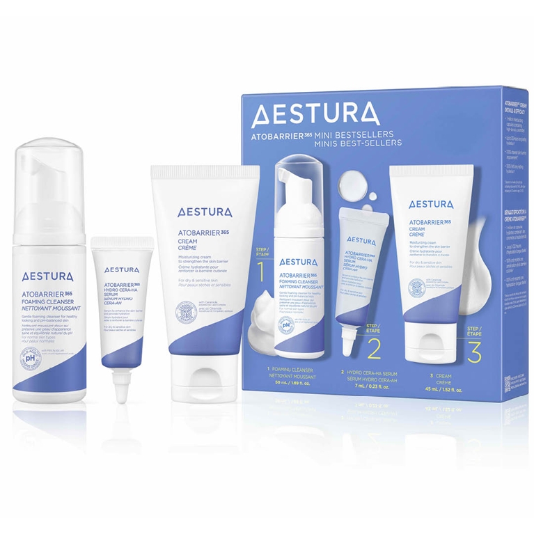 An Aestura Atobarrier365 Mini Bestsellers Kit for an article about the best holiday beauty gift sets for 2025.