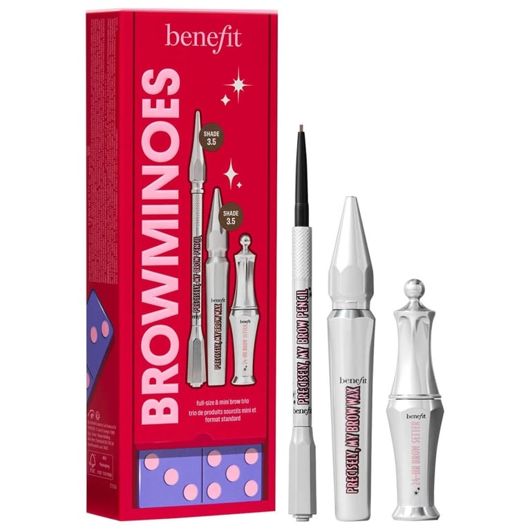 A Benefit Cosmetics BROWminoes Brow Trio for an article about the best holiday beauty gift sets for 2025.