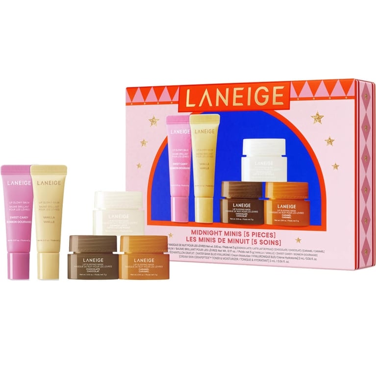 A Laneige Midnight Minis Lip Sleeping Mask Set for an article about the best holiday beauty gift sets for 2025.
