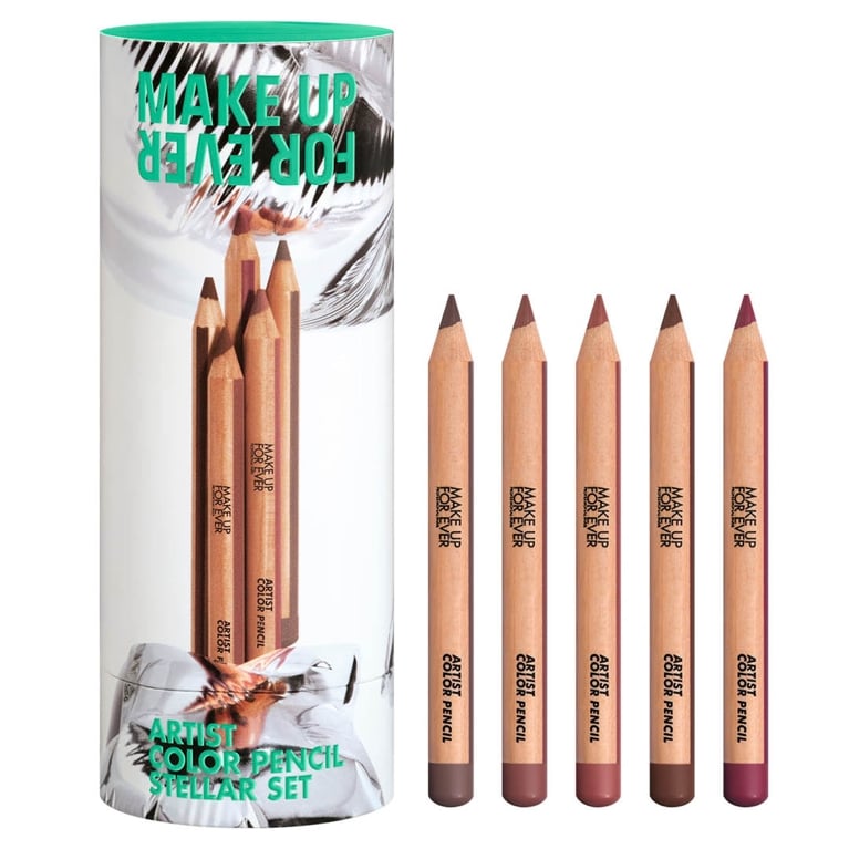 A Make Up For Ever Mini Artist Color Lip Pencils Set for an article about the best holiday beauty gift sets for 2025.