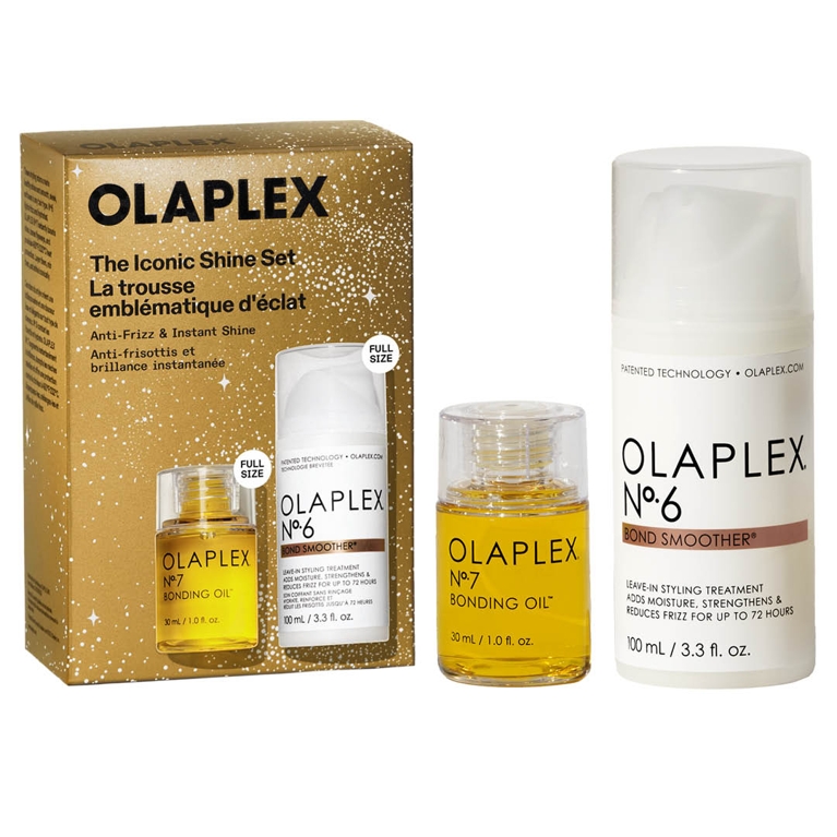 An Olaplex The Iconic Shine Set for an article about the best holiday beauty gift sets for 2025.