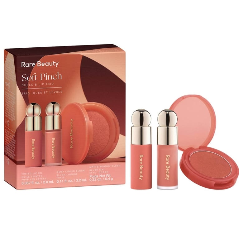 A Rare Beauty Soft Pinch Cheek & Lip Trio for an article about the best holiday beauty gift sets for 2025.