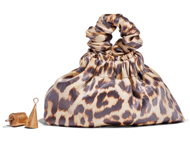 A satin leopard-print bag from A Bronze Age