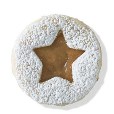 Caramel Sandwich Cookies on a white background