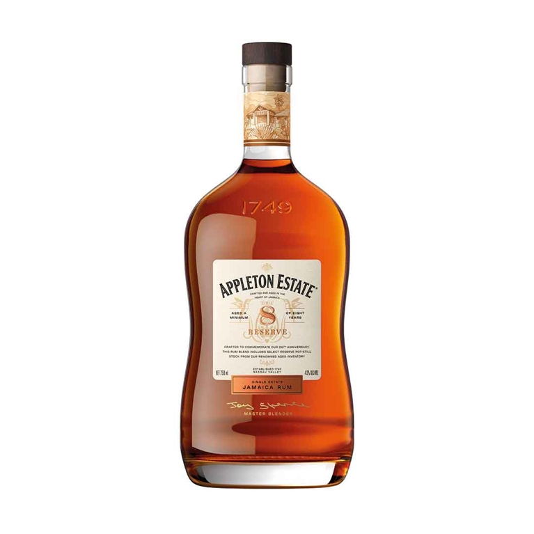 A bottle of Apple estate rum
