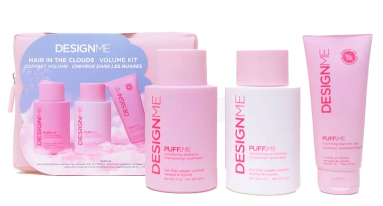 A gift pack of three volumizing hair products from DesignME in a post about best-black-friday-deals-canada.