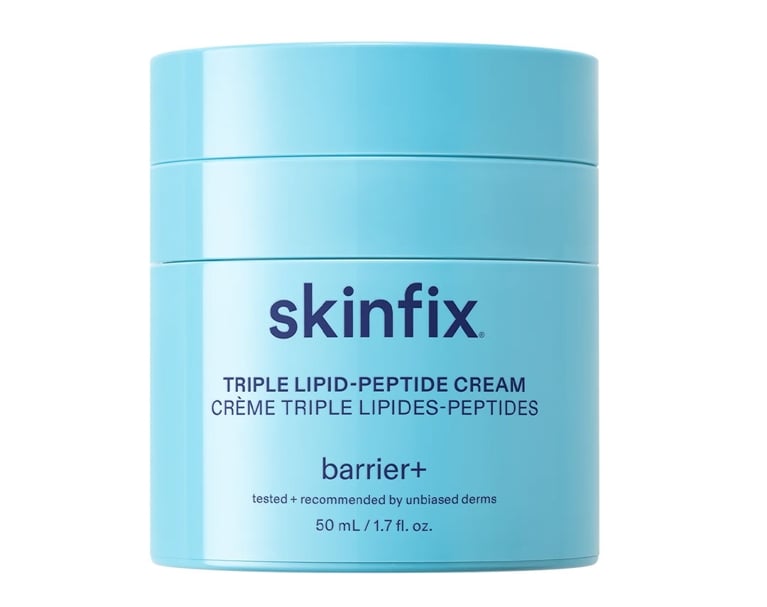 A blue tub of skinfix triple lipid peptide cream in a post about best black friday deals canada.