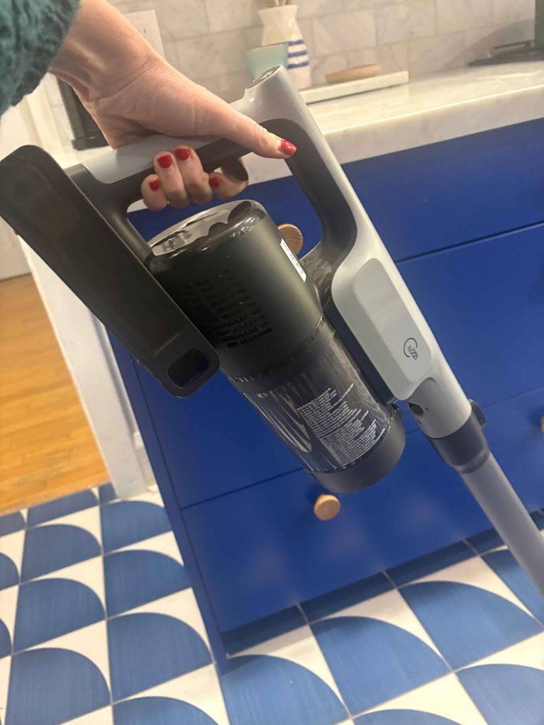 A Tineco vacuum head, used in a post about best stick vacuum dog.