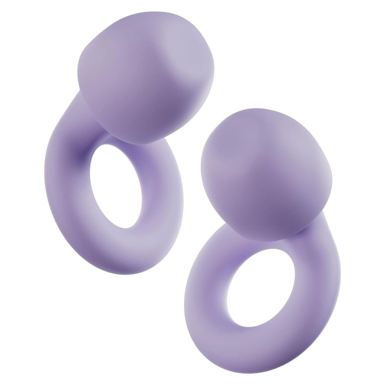 A pair of purple Loop Quiet 2 Earplugs for an article about the best stocking stuffers ideas for the holidays.