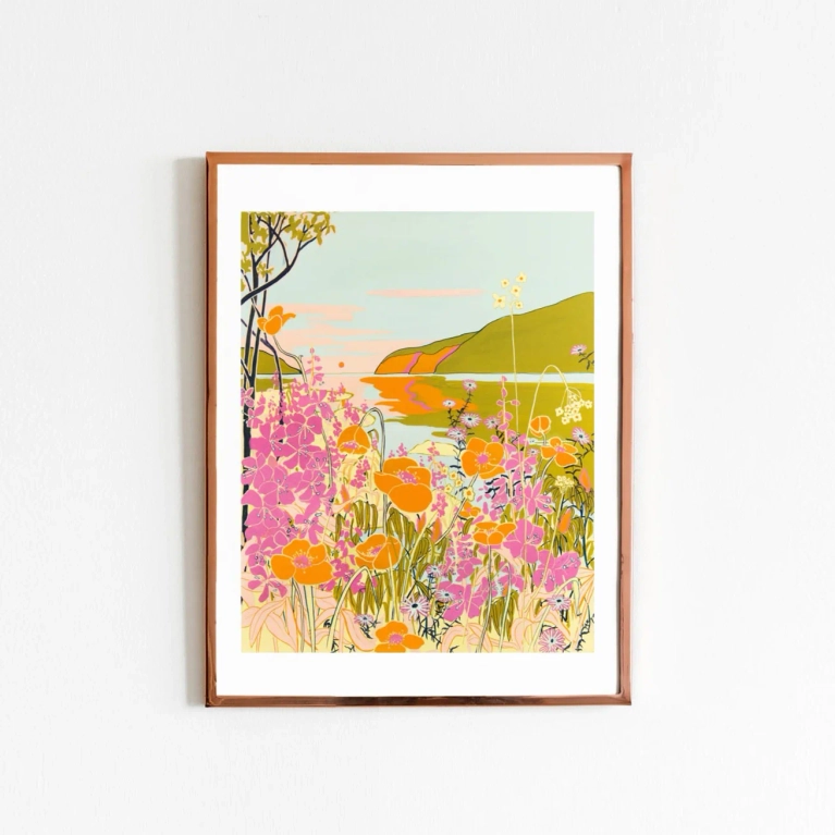 A floral Cape Breton illustration by Lizz Miles for a piece on the best Canadian under-$50 gifts