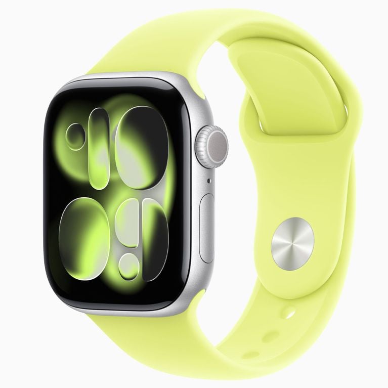 An Apple Watch 11 with a bright yellow band in a post about best fitness gifts.