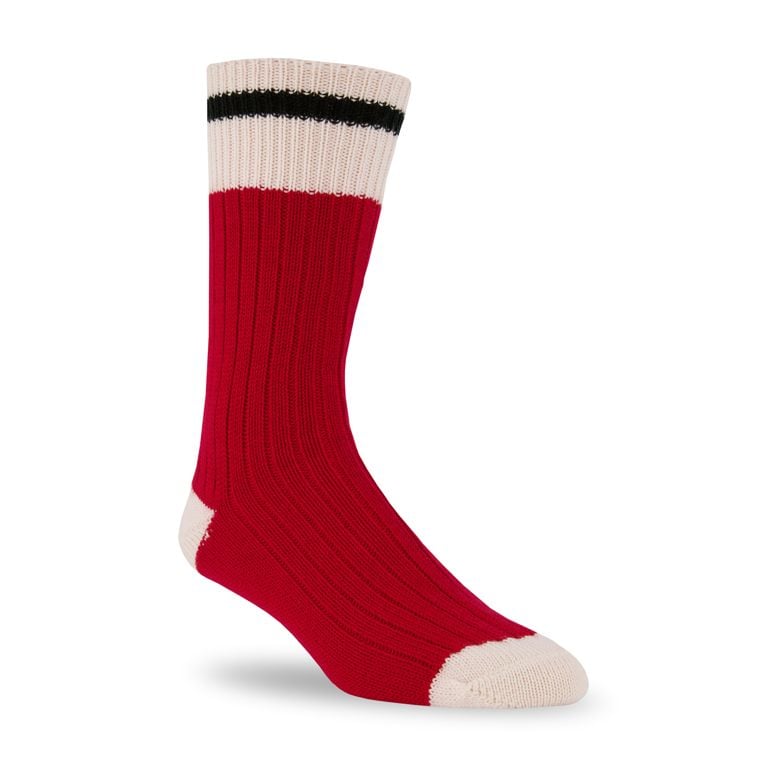 a pair of JB fields cabin socks in red in a post about best black friday deals canada