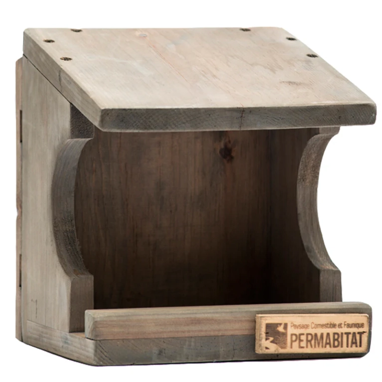 a wooden robin house
