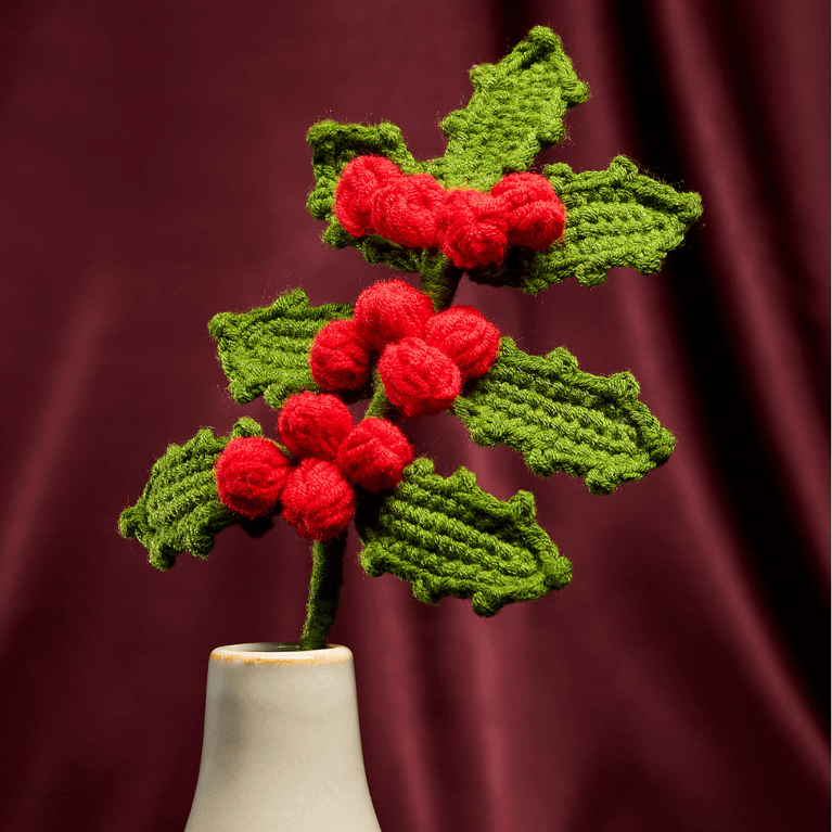 Simons Holiday Collection Sale: Simons Maison Holly Leaf Imitation Crocheted Branch
