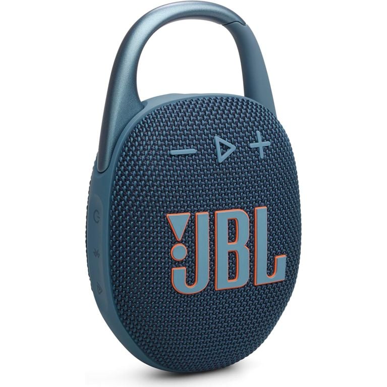 A blue JBL Clip 5 speaker for a post about the best tech gifts for the holidays.