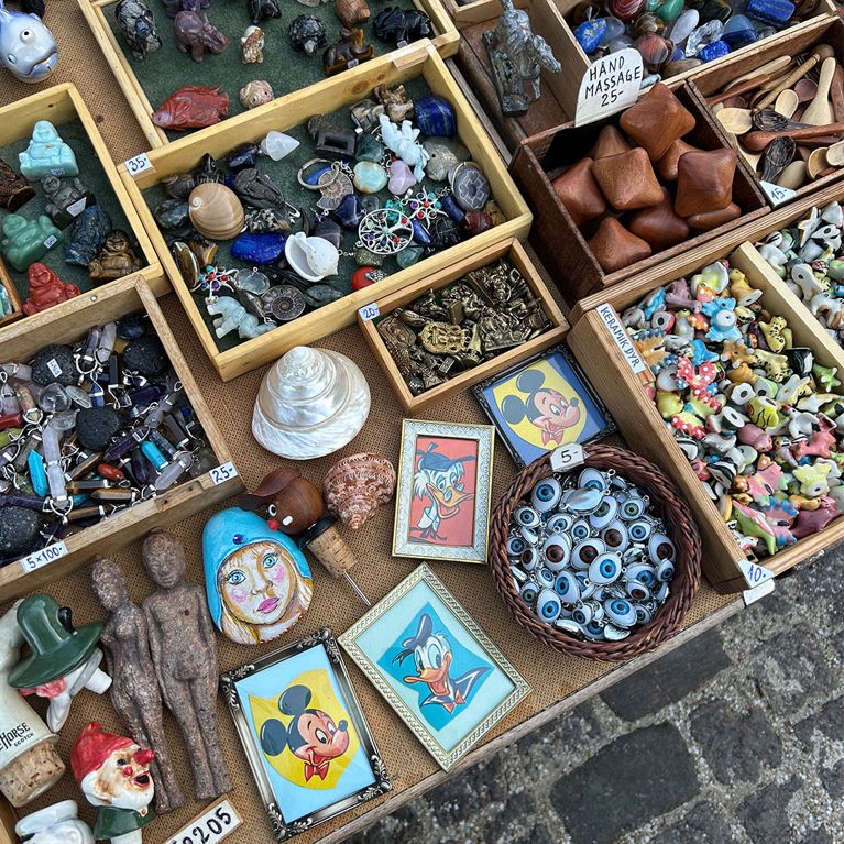 Shopping at the Frederiksberg Loppetorv for an article about what to do in Copenhagen.
