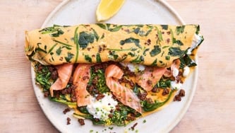 Jamie Oliver's Smoked Salmon & Rye Omelet