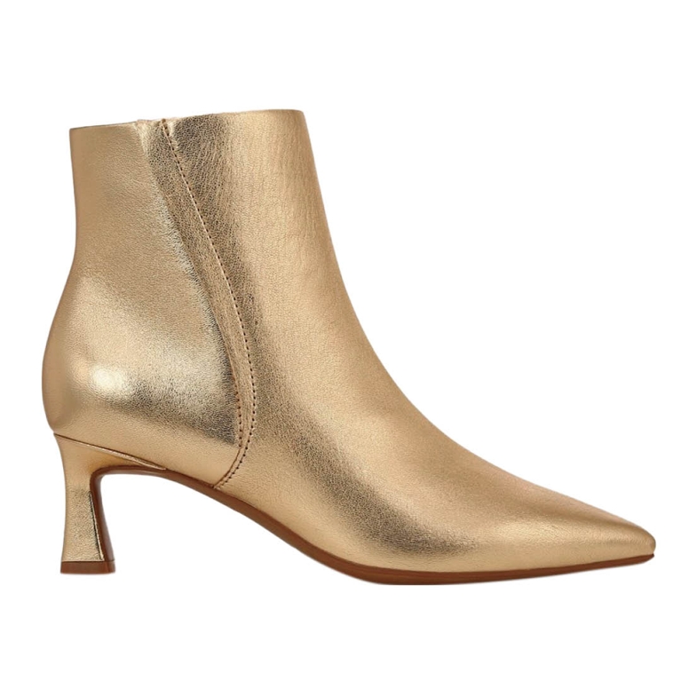A gold Naturalizer Deesha Bootie for an article about the best kitten heels for winter.