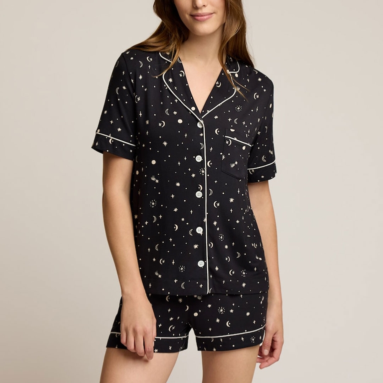 A black Love & Lore short pyjama with a star patterns for an article about the best purchases our editors made in December 2025.