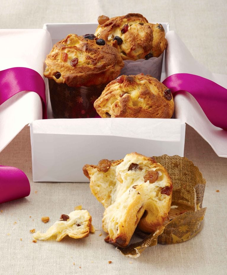 panettone bread in a gift box