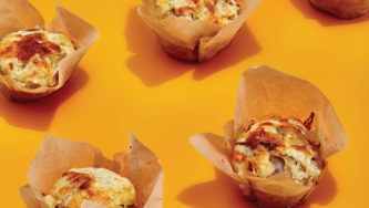 Savoury Muffins With Smoked Gouda and Caramelized Onion