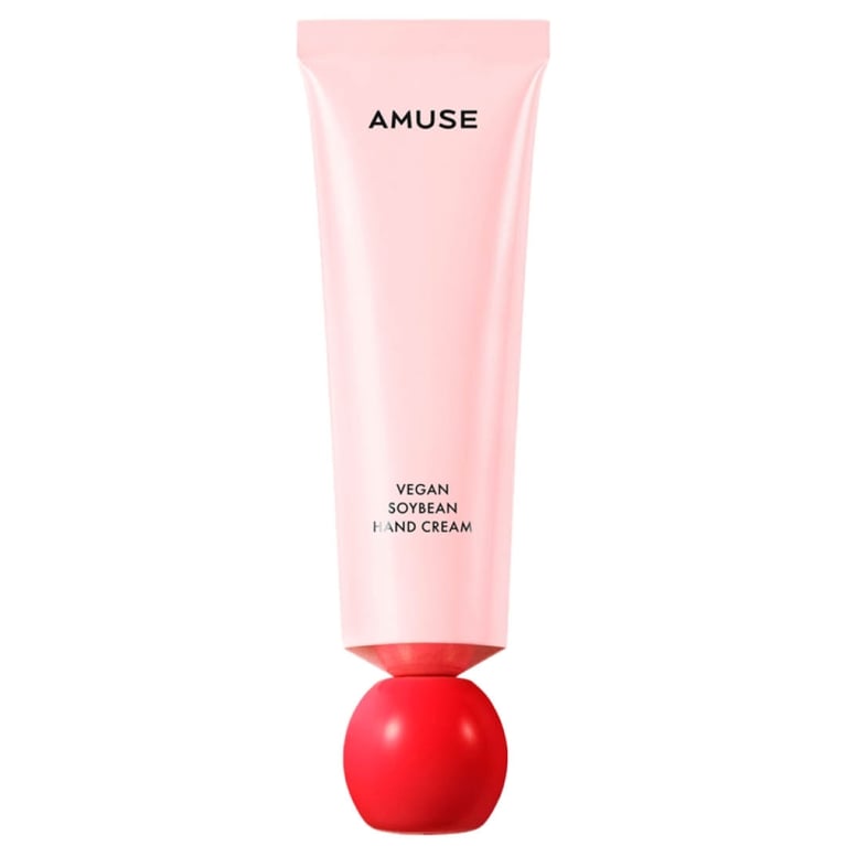 A pink Amuse Seoul Pleasure Hand Cream in Love for an article about what our editors want for Valentine's Day.