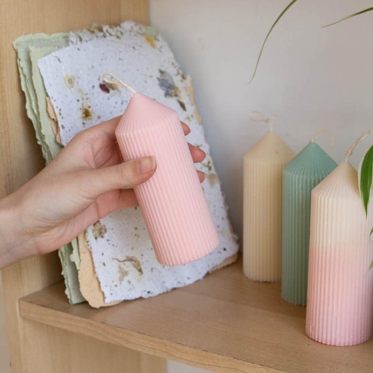 A Brin Brun Pillar Candle-Making DIY Kit for an article about what our editors want for Valentine's Day.