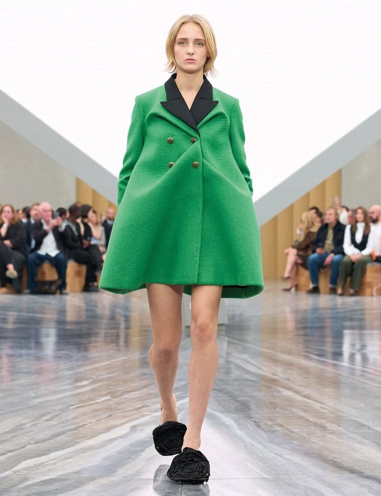 A model wearing primary colours from the Dior Spring-Summer 2026 show for an article about the best fashion trends of 2026.
