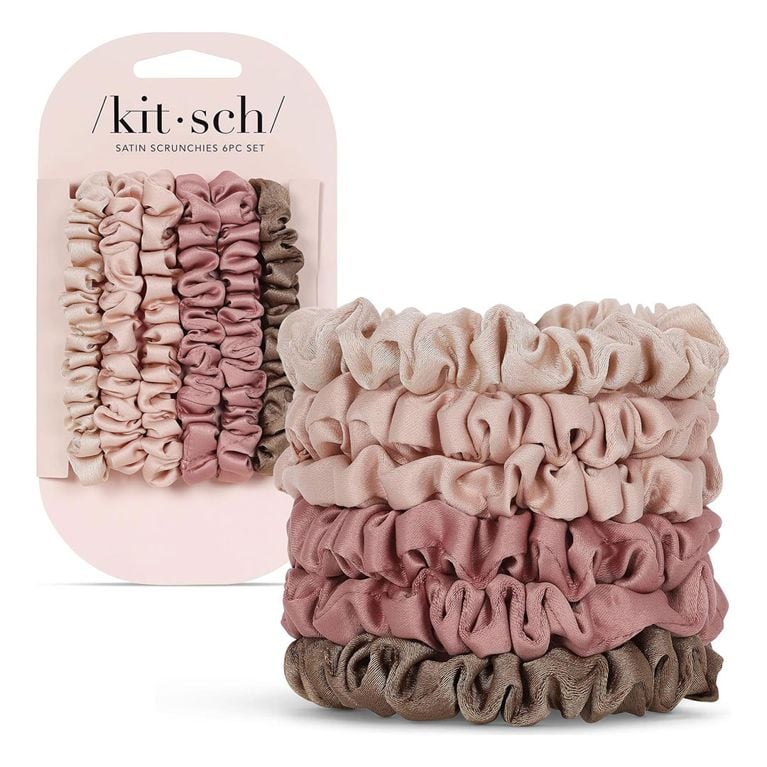 A pack of Kitsch Satin Scrunchies for a round-up of Valentine's Day gift ideas.