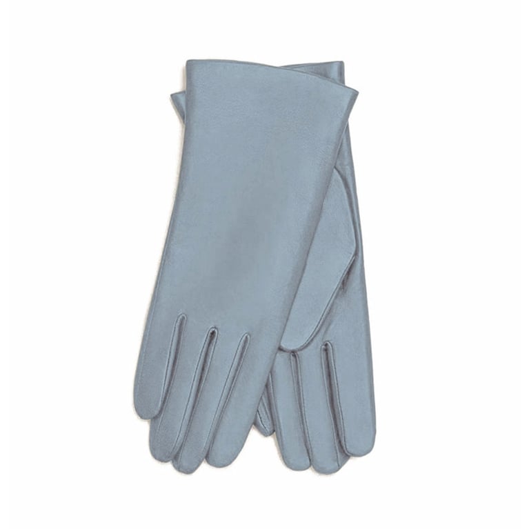 A pair of light blue leather gloves from Maguire for a round-up of Valentine's Day gift ideas.